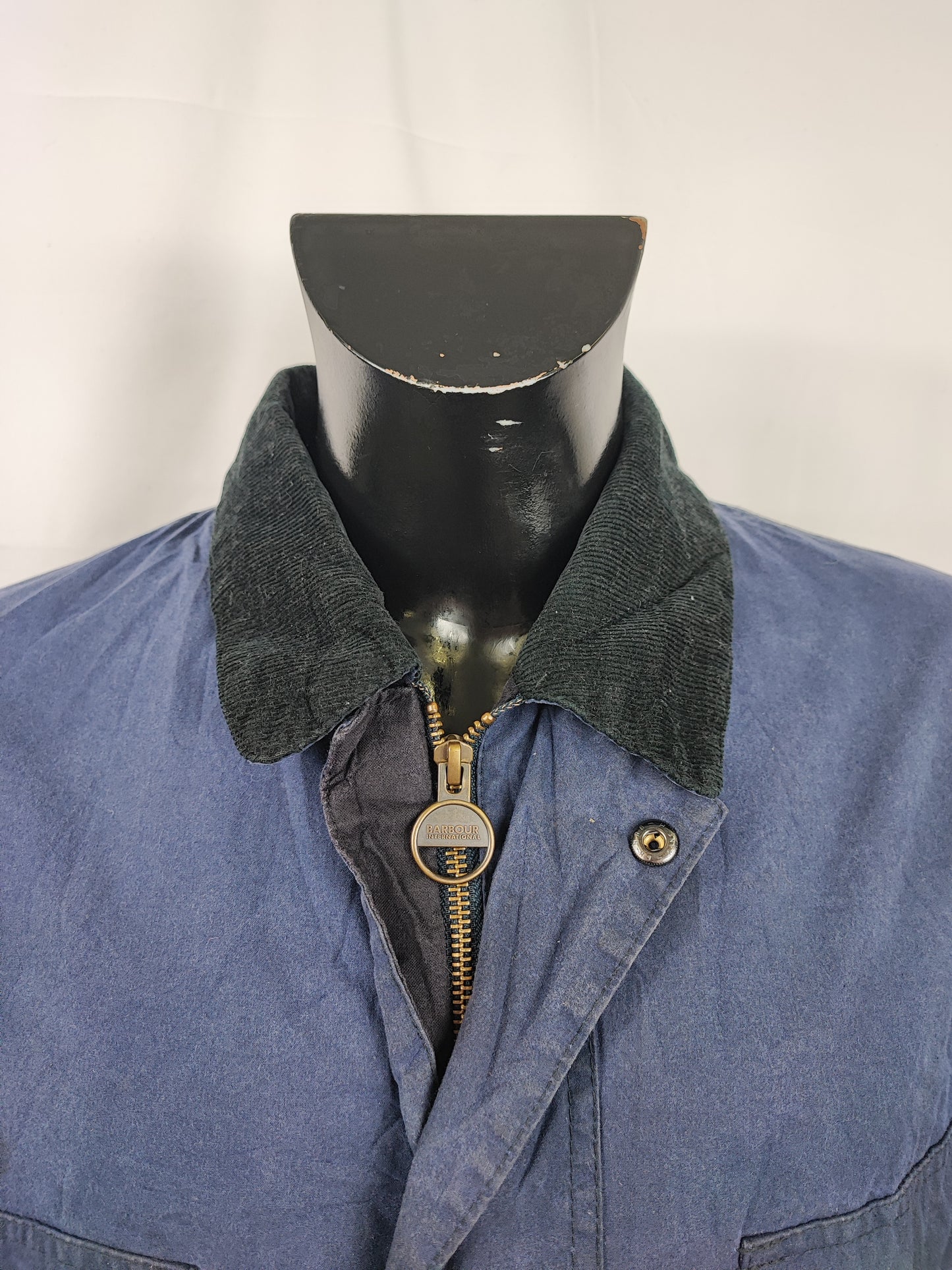 Giacca Barbour International Steve Mc Queen da uomo blu Large Lawtell - Man Blue Wax Lawtell jacket size L