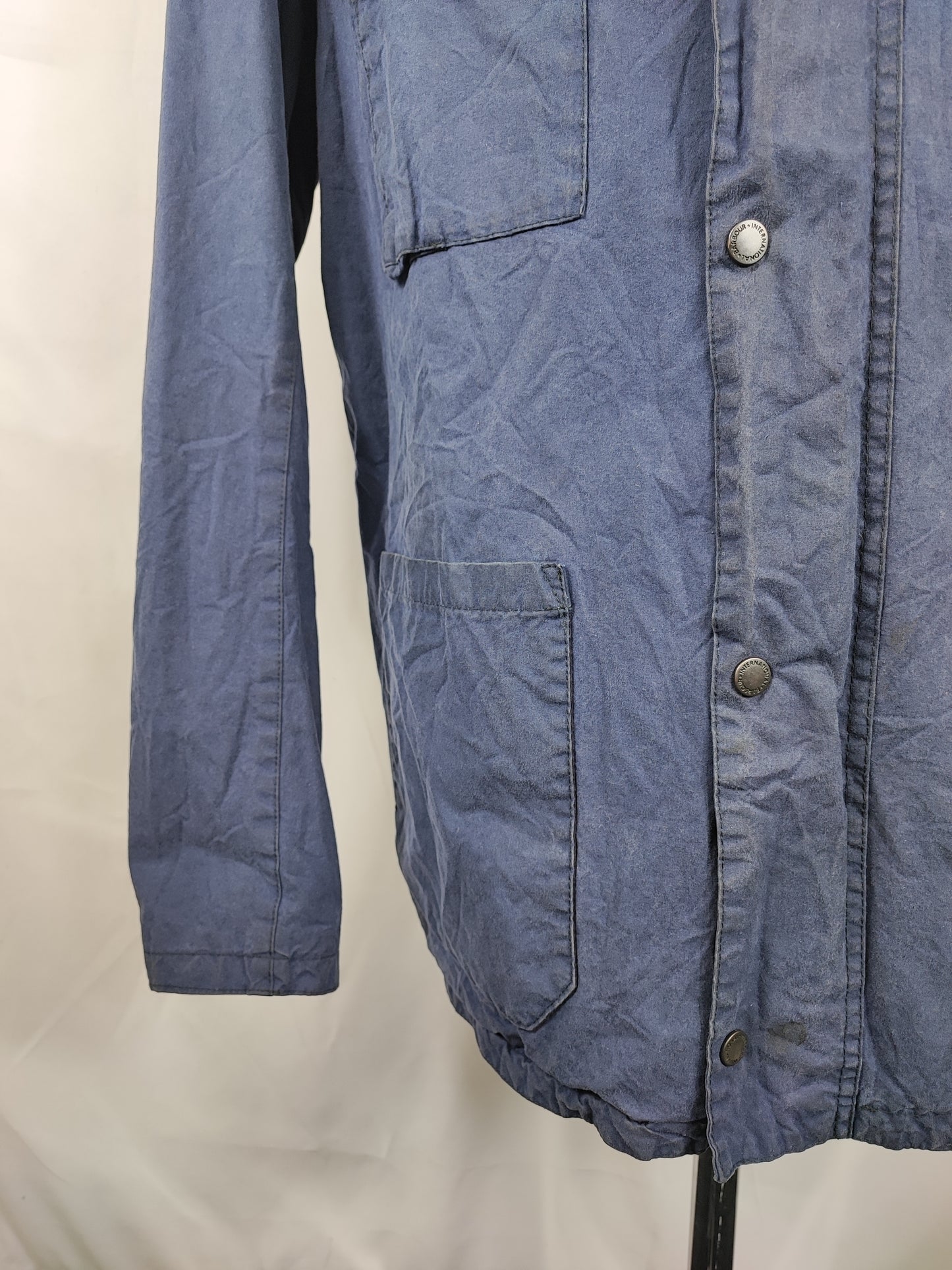 Giacca Barbour International Steve Mc Queen da uomo blu Large Lawtell - Man Blue Wax Lawtell jacket size L