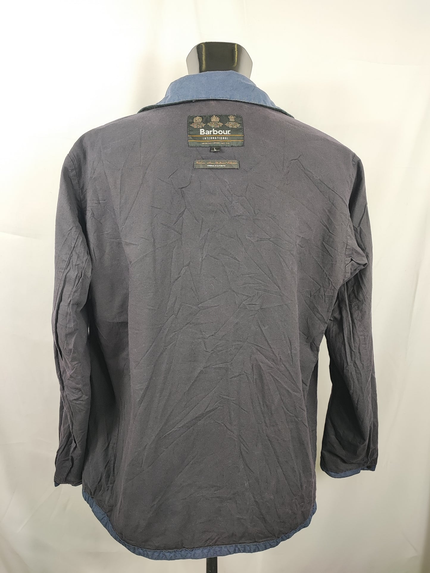 Giacca Barbour International Steve Mc Queen da uomo blu Large Lawtell - Man Blue Wax Lawtell jacket size L