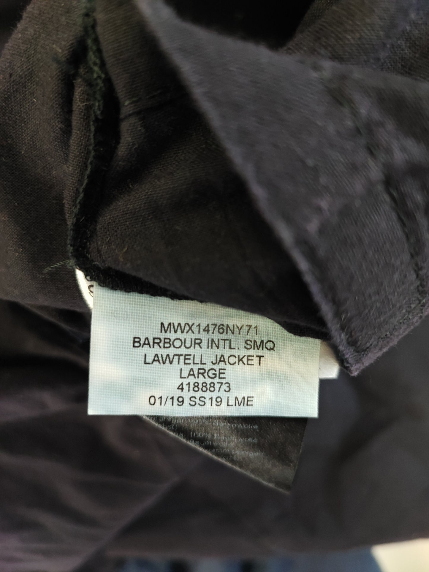 Giacca Barbour International Steve Mc Queen da uomo blu Large Lawtell - Man Blue Wax Lawtell jacket size L