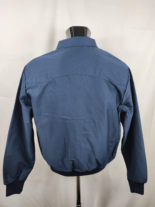 Giacca Harrington blu notte da uomo in cotone Made in England - Man Navy Harrington Jacket