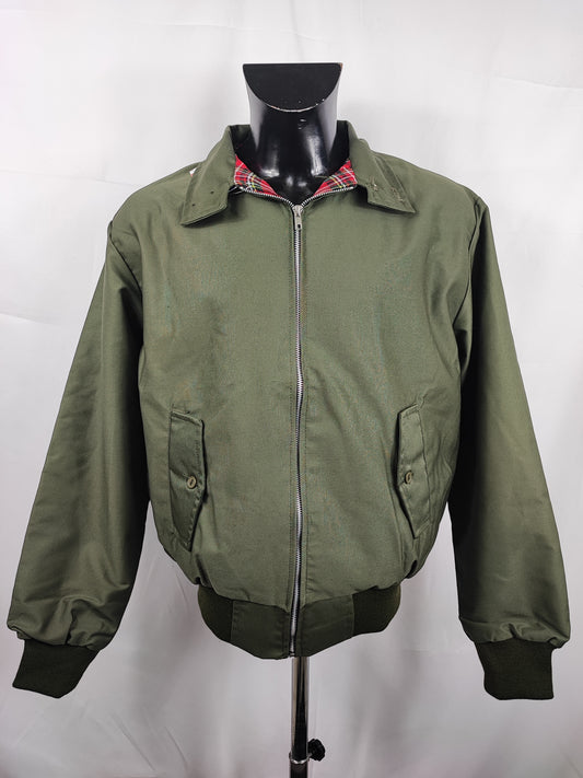 Giacca Harrington verde da uomo in cotone Made in England - Man Green Harrington Jacket