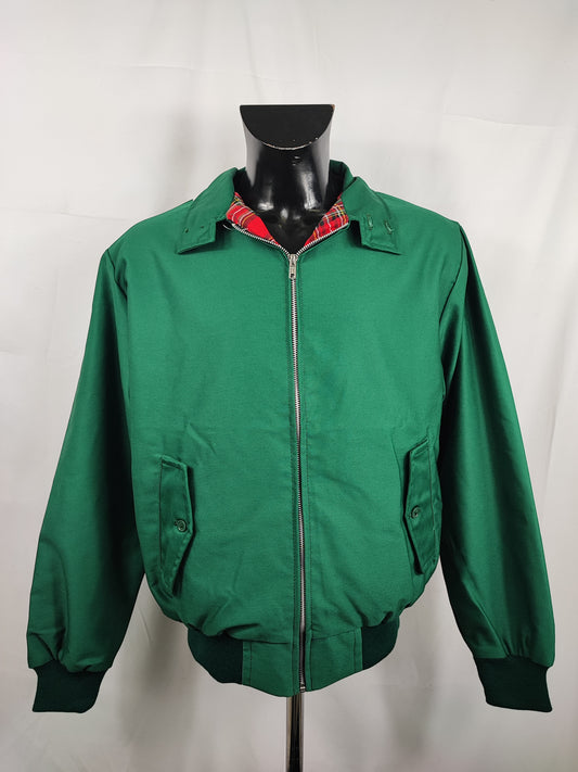 Giacca Harrington verde da uomo in cotone  Made in England - Man Green Harrington Jacket