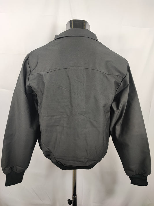 Giacca Harrington nera da uomo in cotone Made in England - Man Black Harrington Jacket