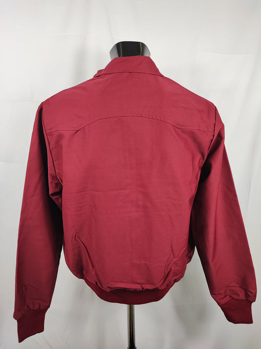 Giacca Harrington Bordeaux da uomo in cotone  Made in England - Man Wine Harrington Jacket