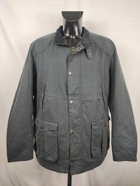Giacca Barbour Uomo Blu cerata Leeward XXL - Man Navy wax Leeward Jacket Size XXLarge