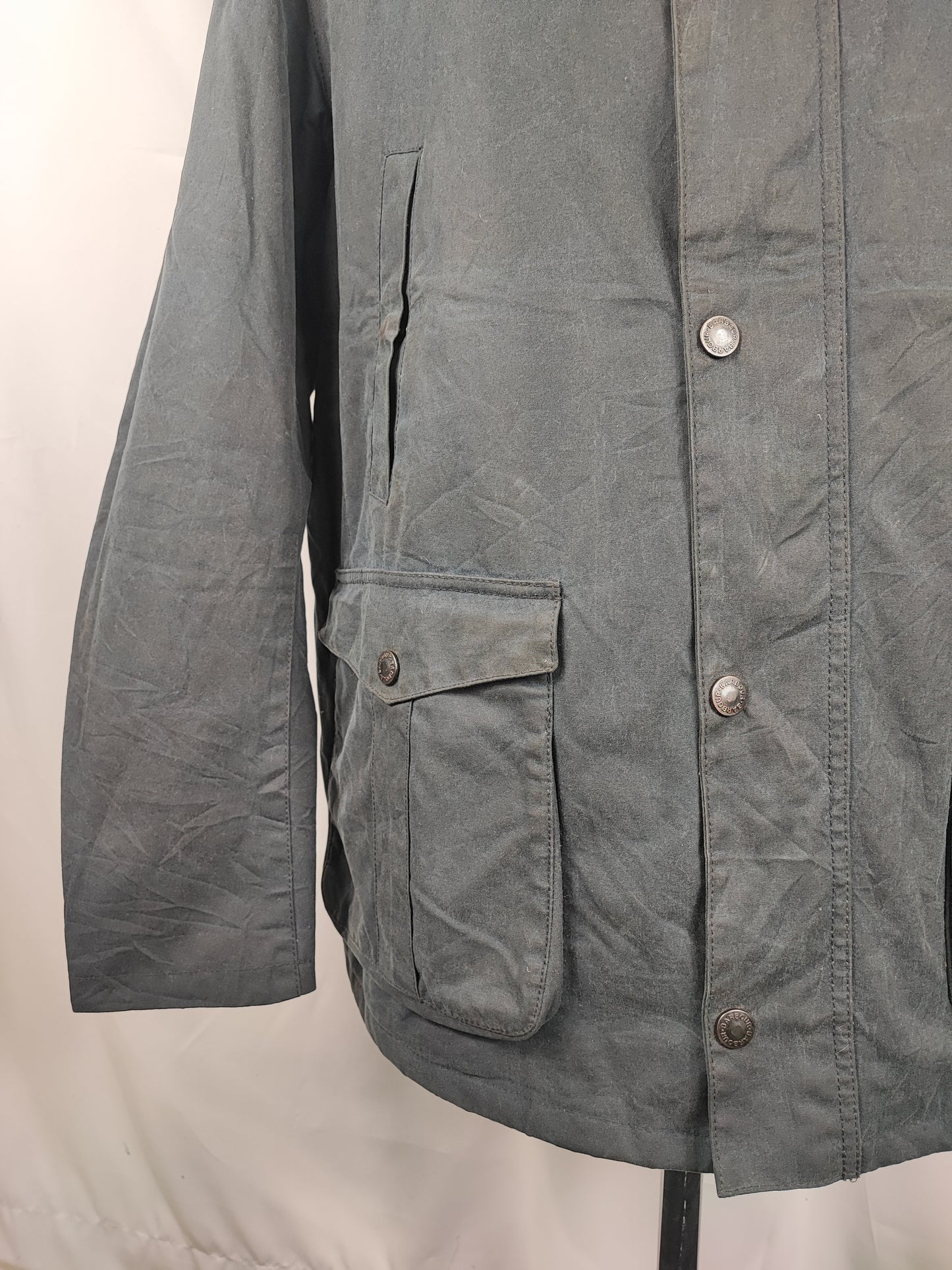 Giacca Barbour Uomo Blu cerata Leeward XXL - Man Navy wax Leeward Jacket Size XXLarge