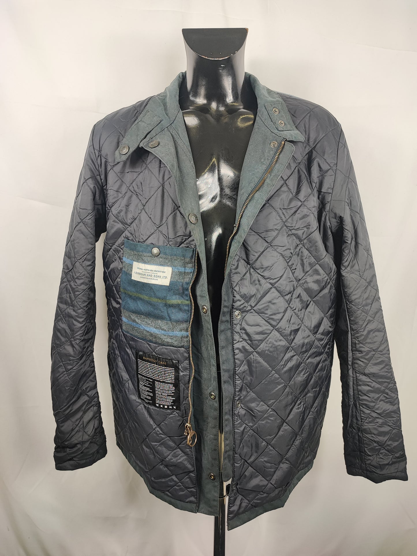 Giacca Barbour Uomo Blu cerata Leeward XXL - Man Navy wax Leeward Jacket Size XXLarge