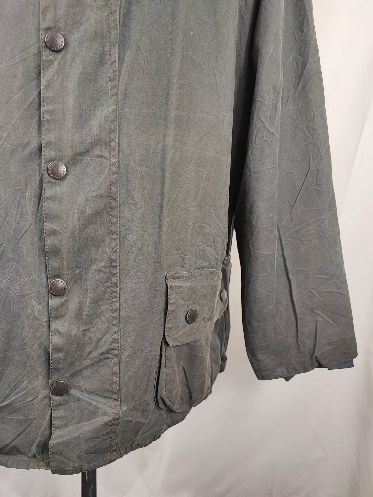 Barbour Giacca Beaufort vintage blu C50/127cm Navy Wax Vintage Beaufort jacket XXL