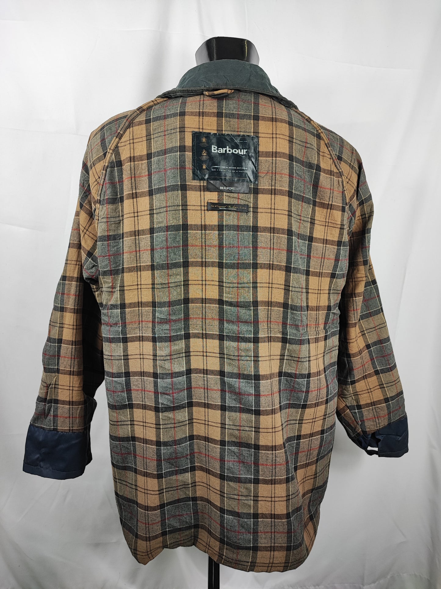 Barbour Giacca Beaufort vintage blu C50/127cm Navy Wax Vintage Beaufort jacket XXL