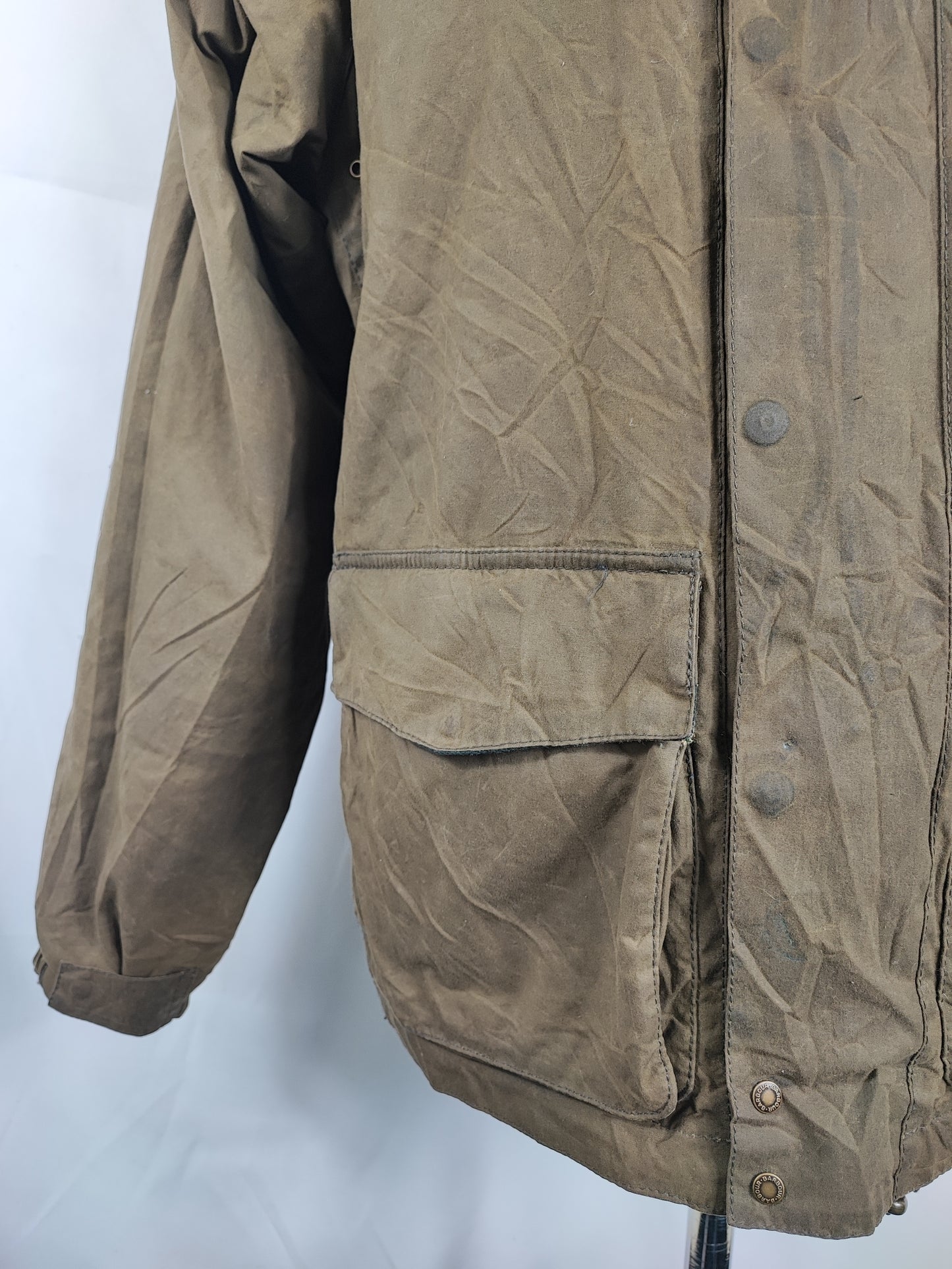 Giacca Barbour cerata verde da uomo Small -Man Wax Grendle Jacket size Small