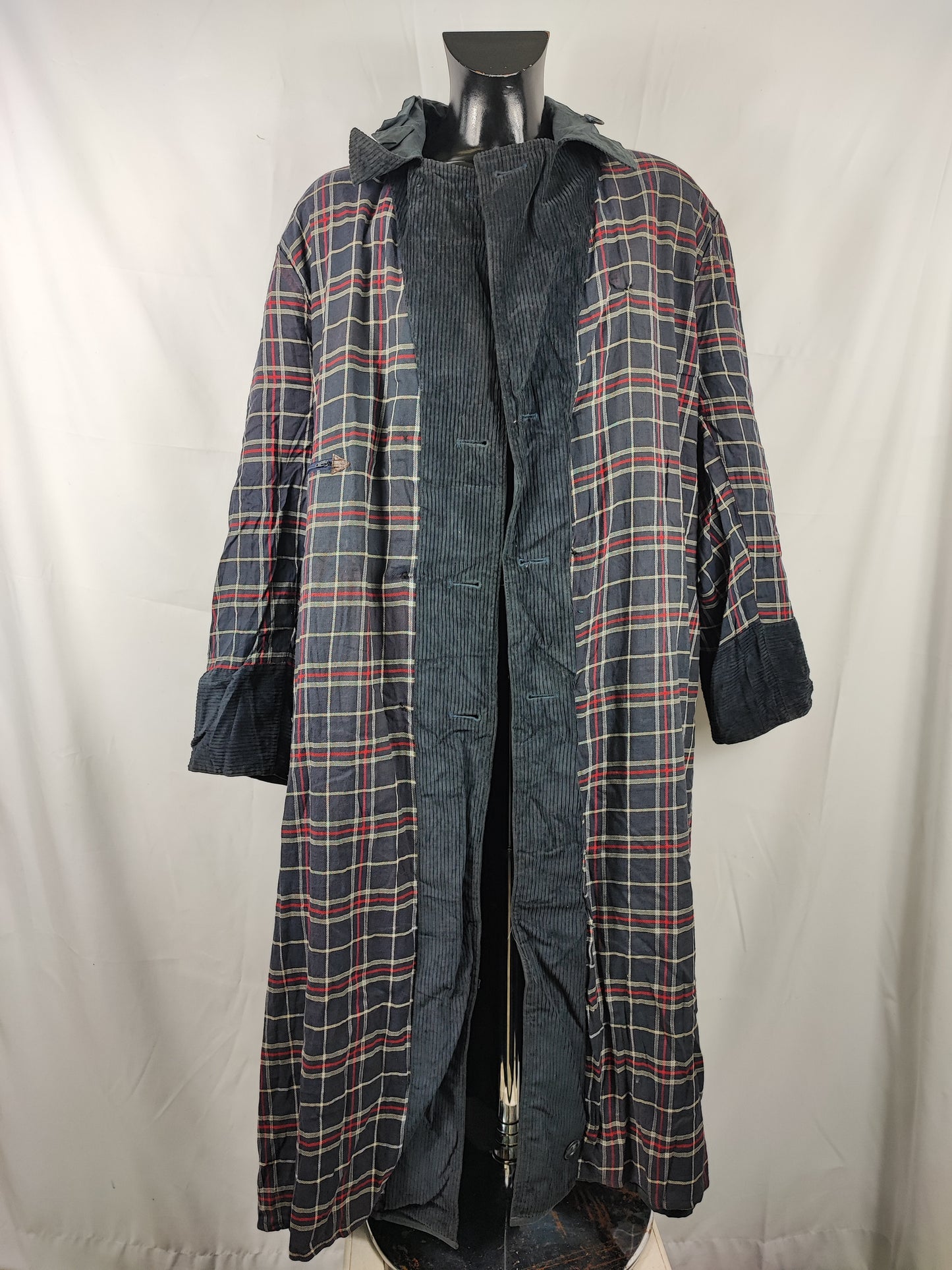 RARO Barbour Vintage Trench Coat blu cerato C48/122 cm Waxed Navy Vintage Trench Coat XXL