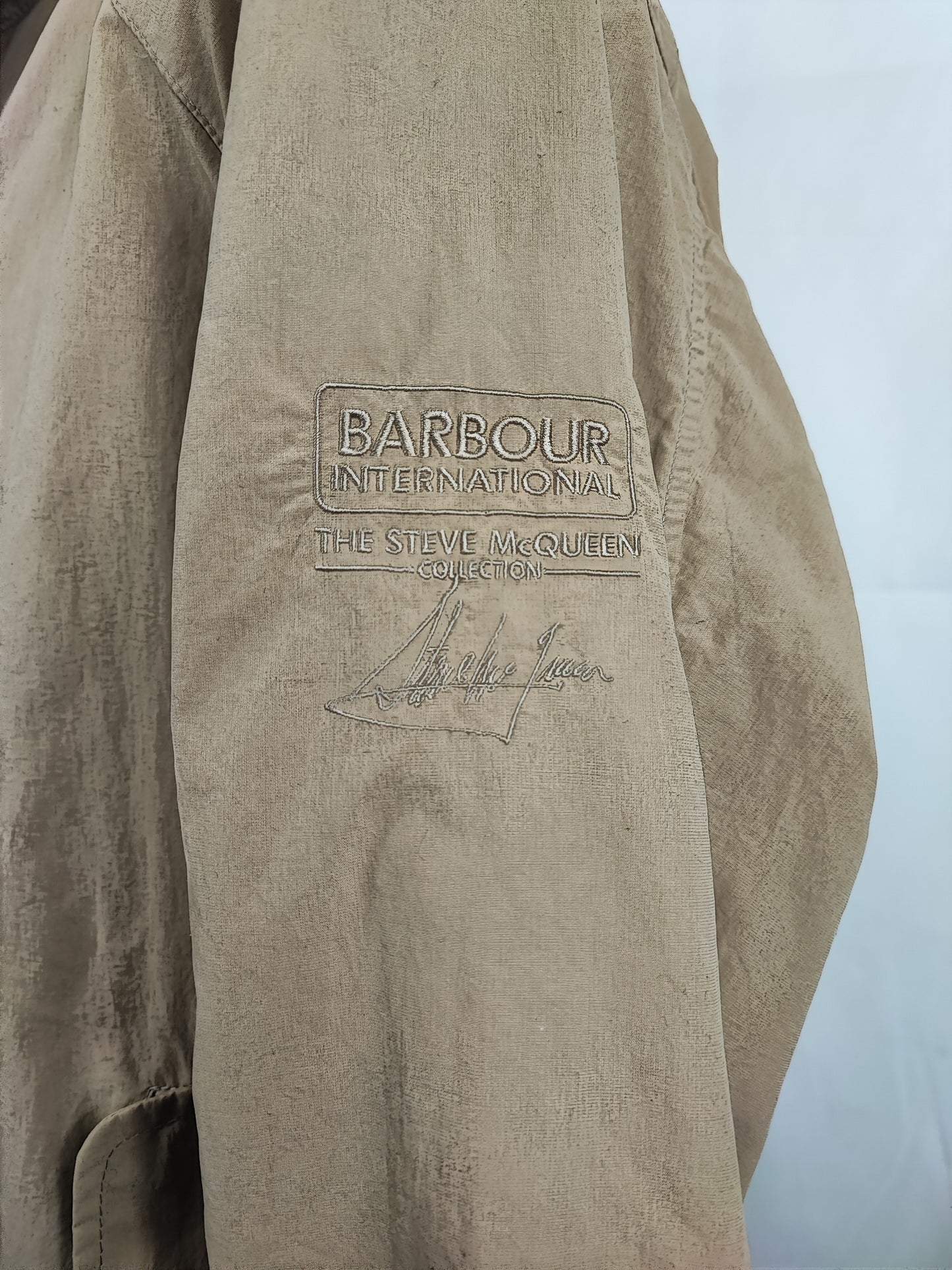 Giacca Barbour International Uomo Steve Mc Queen Harrington Rectifier Beige XLarge