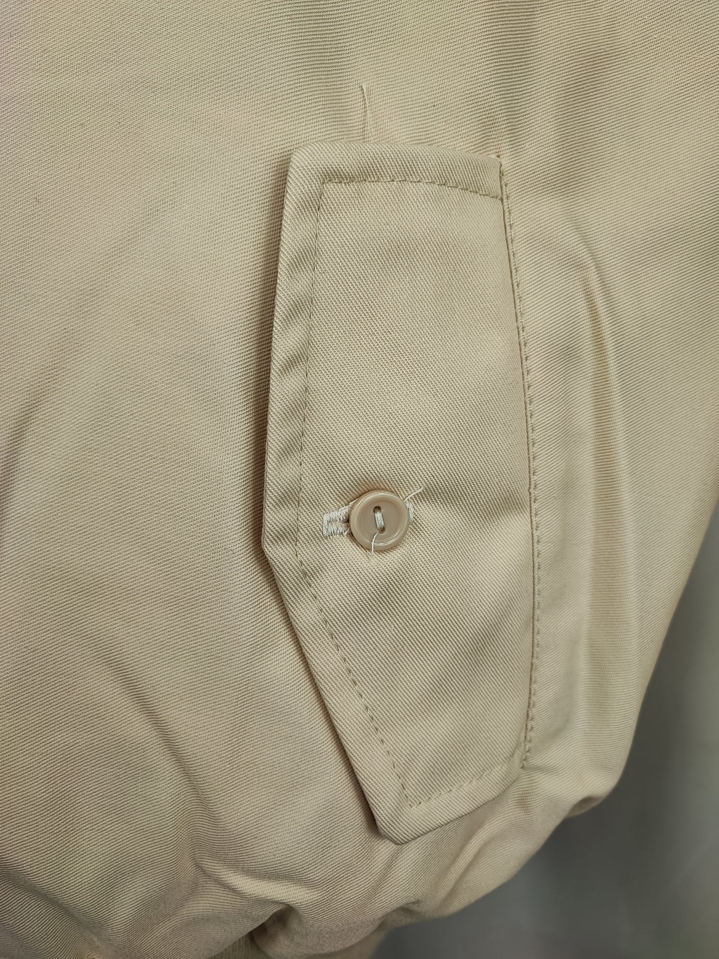 Giacca Harrington panna da uomo in cotone Made in England - Man Light Cream Harrington Jacket