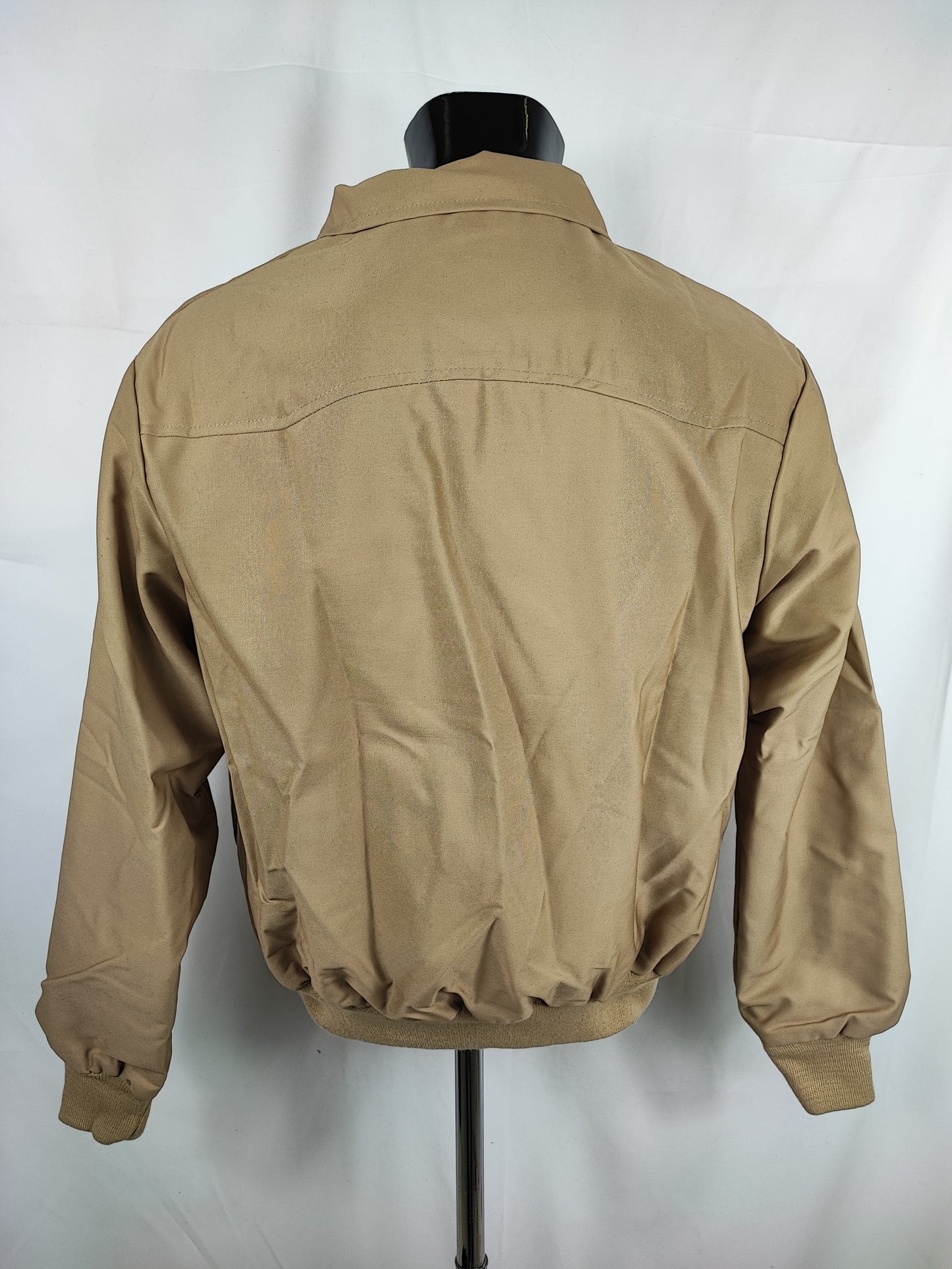Giacca Harrington beige da uomo in cotone Made in England - Man Beige Harrington Jacket