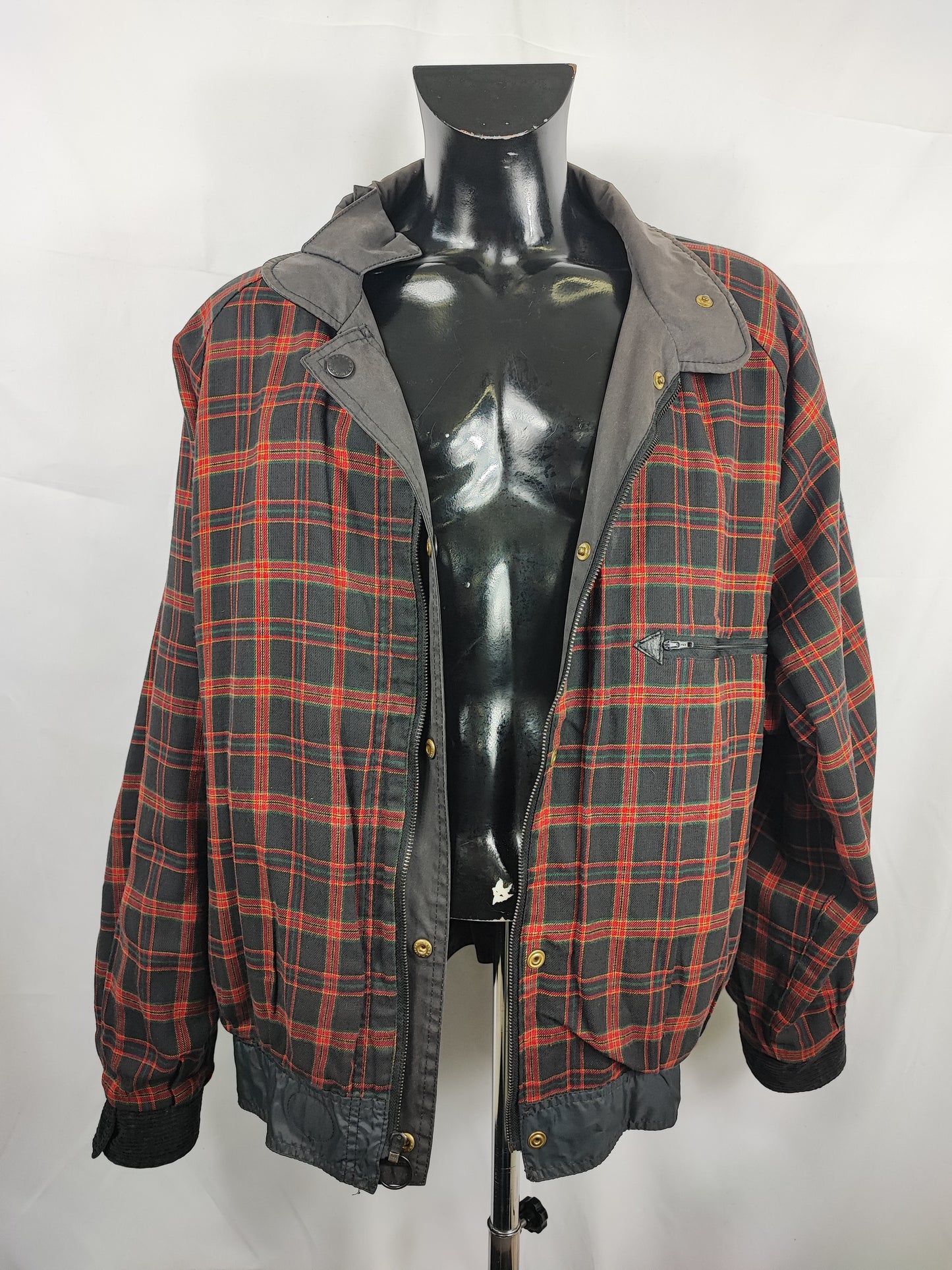 Giacca Barbour Vintage nera corta XXL - Man Black Vintage Wax Cotton Blouson XXL