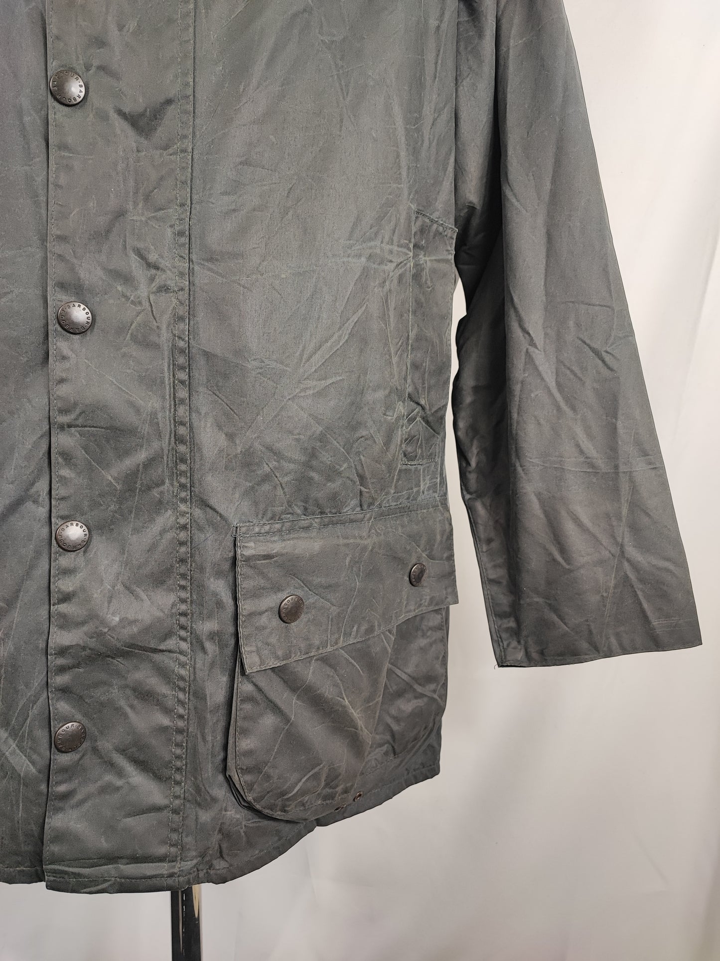 Barbour Giacca Beaufort vintage blu C46/117cm - Navy Beaufort Waxed jacket XL