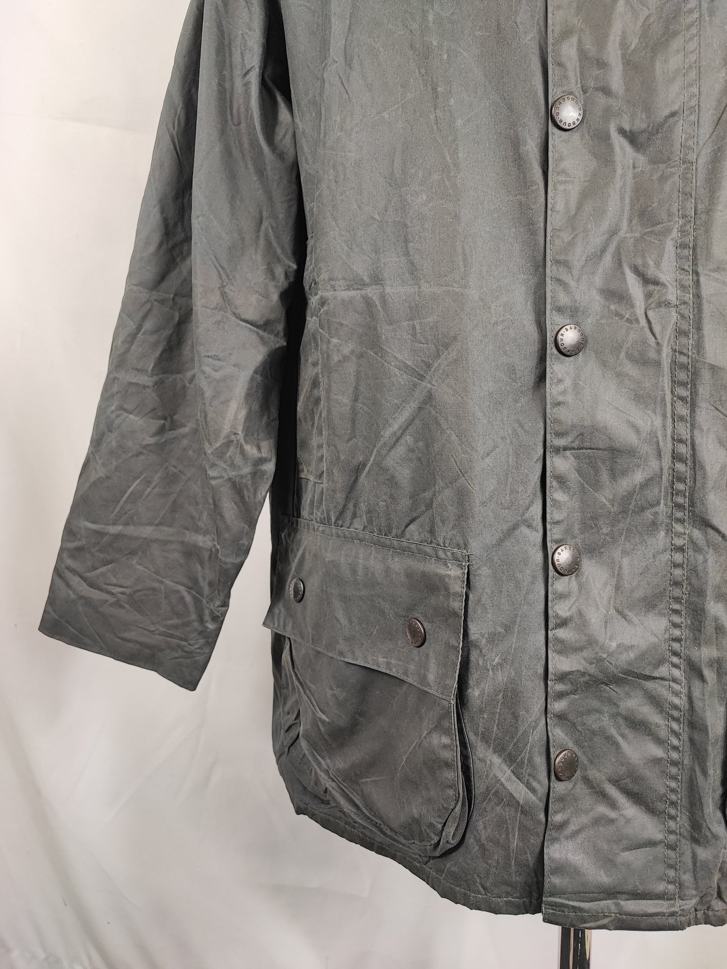 Barbour Giacca Beaufort vintage blu C46/117cm - Navy Beaufort Waxed jacket XL