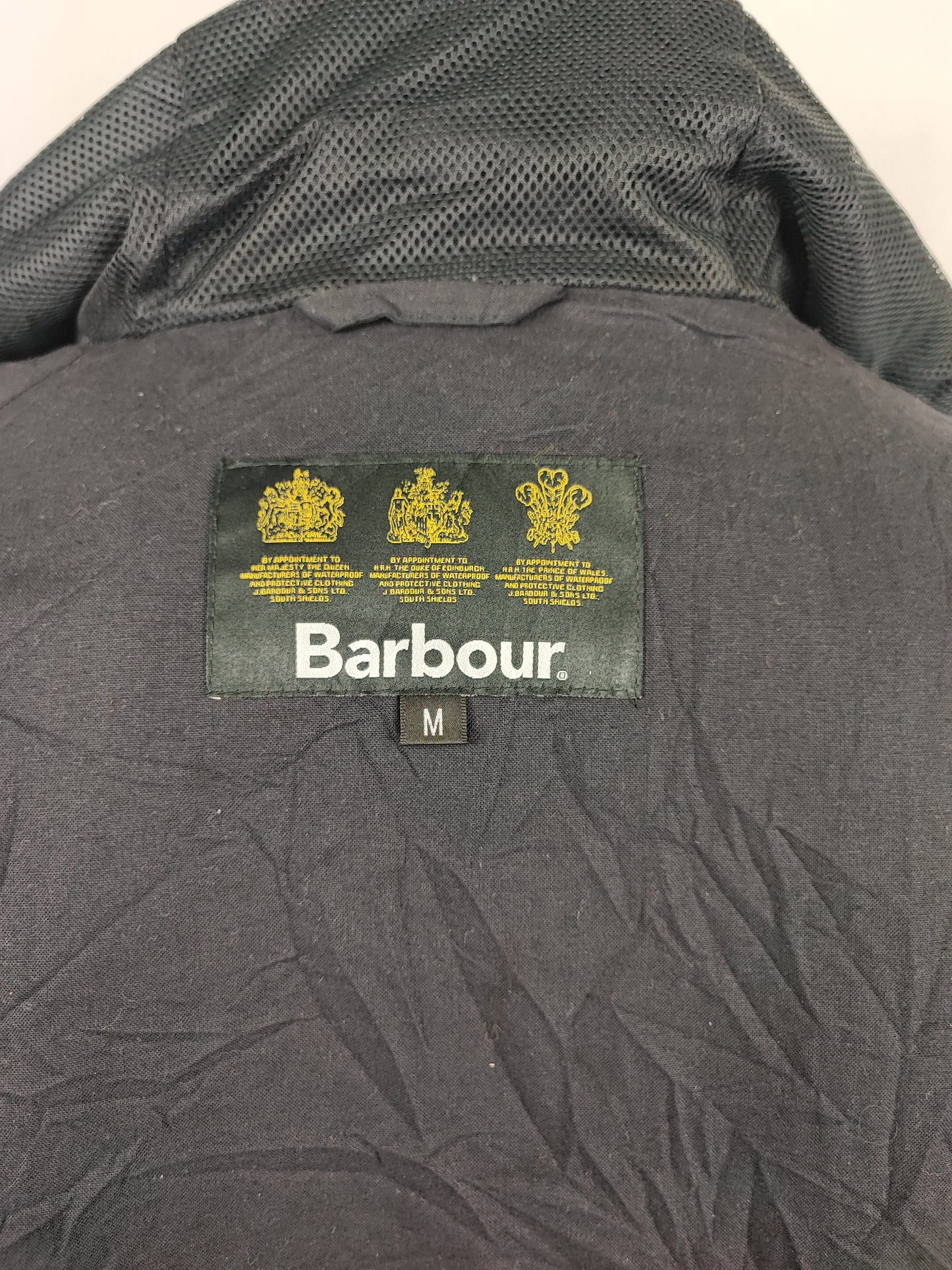 Giacca Barbour cerata blu con cappuccio blu Medium Man Navy How Wax Jacket size Medium