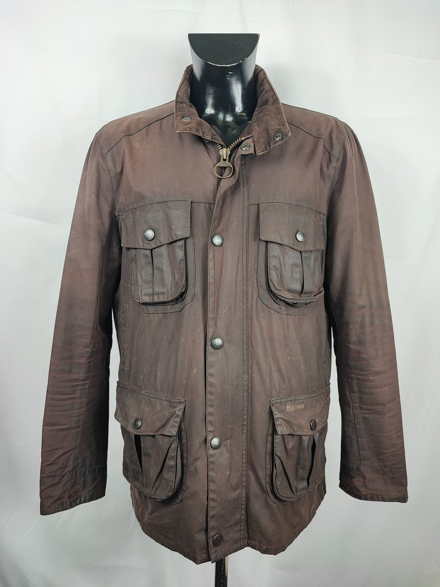 Barbour Giacca Uomo Corbridge marrone XL Man Brown Waxed Corbridge Jacket XLarge