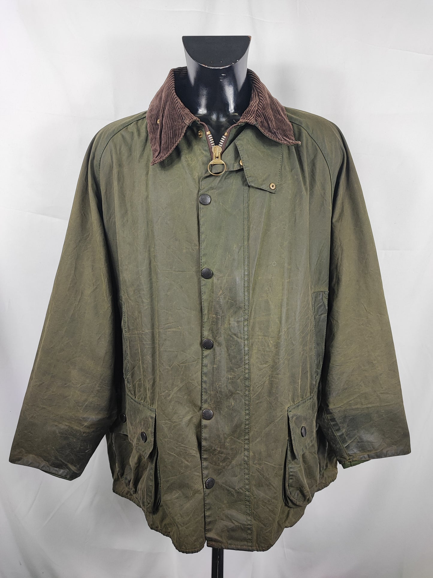 Barbour Giacca Beaufort verde C52/132 cm Man Green Wax Beaufort jacket Size XXXL
