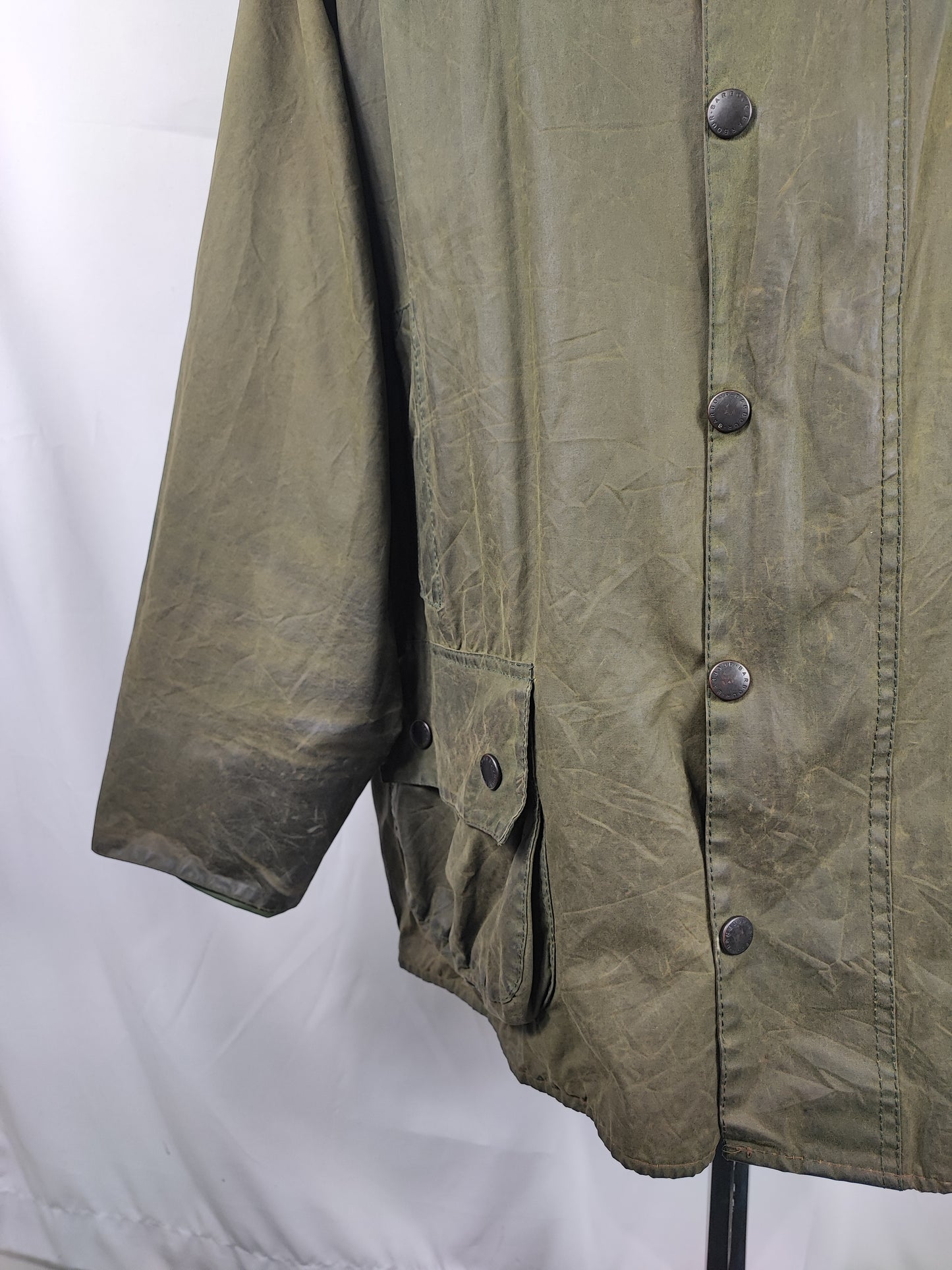 Barbour Giacca Beaufort verde C52/132 cm Man Green Wax Beaufort jacket Size XXXL
