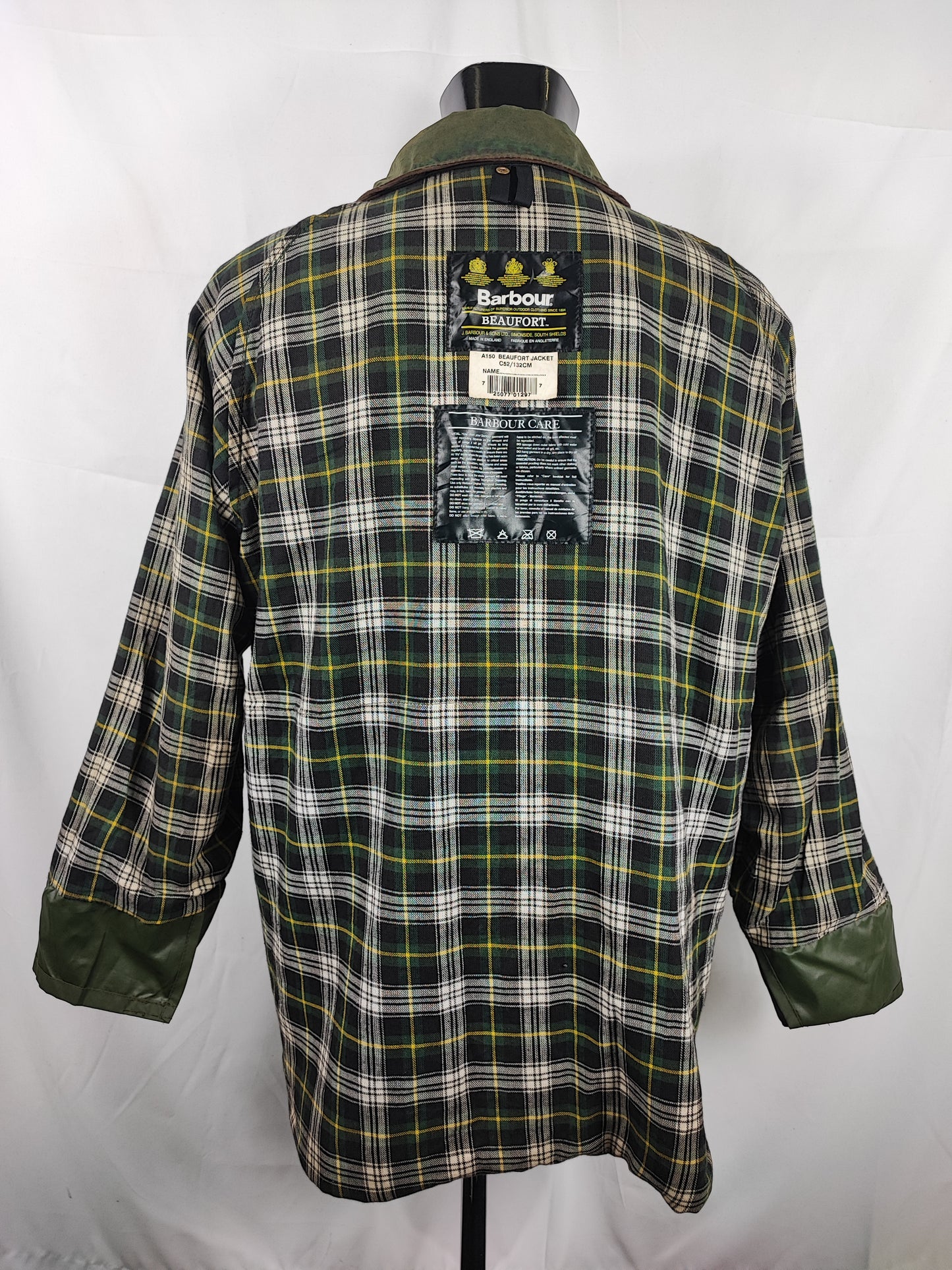 Barbour Giacca Beaufort verde C52/132 cm Man Green Wax Beaufort jacket Size XXXL