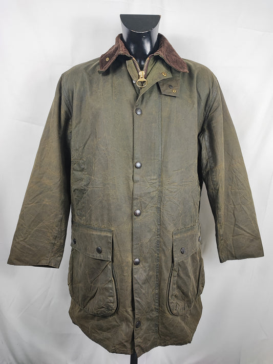 Giacca Barbour Vintage Northumbria C40/102cm-Green Waxed Northumbria Jacket Size Medium
