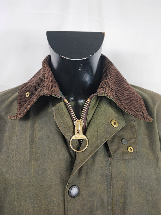 Giacca Barbour Vintage Northumbria C40/102cm-Green Waxed Northumbria Jacket Size Medium