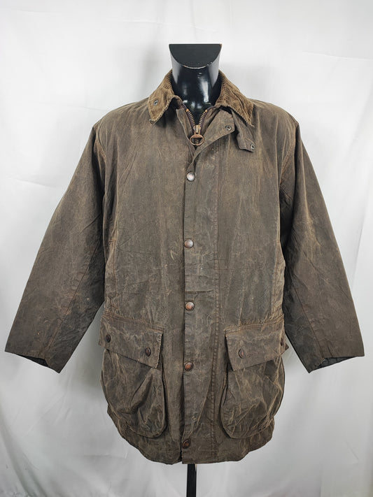 Giacca Barbour Northumbria verde oliva C44/112 cm-Man Olive Waxed Northumbria Jacket Large