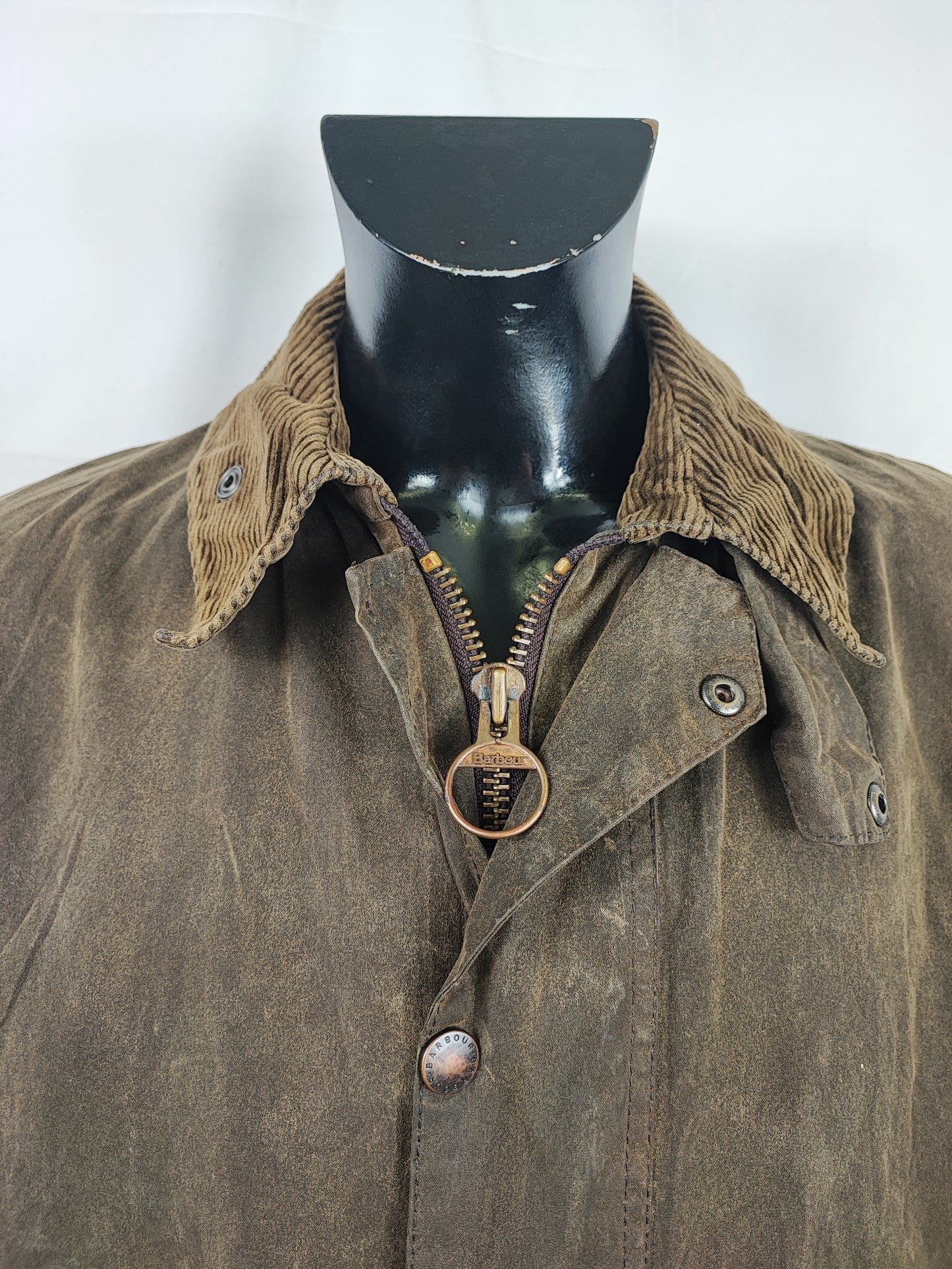 Giacca Barbour Northumbria verde oliva C44/112 cm-Man Olive Waxed Northumbria Jacket Large