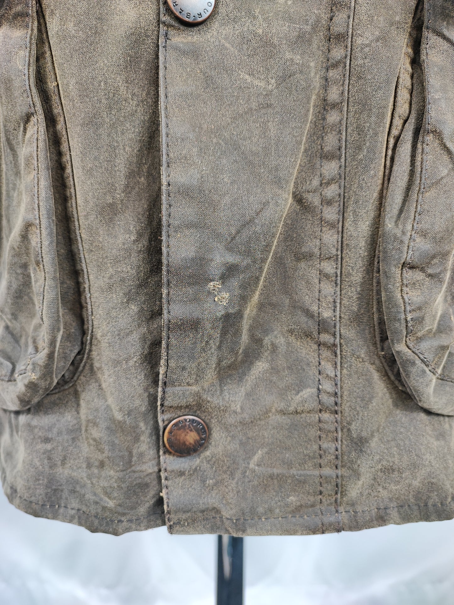 Giacca Barbour Northumbria verde oliva C44/112 cm-Man Olive Waxed Northumbria Jacket Large