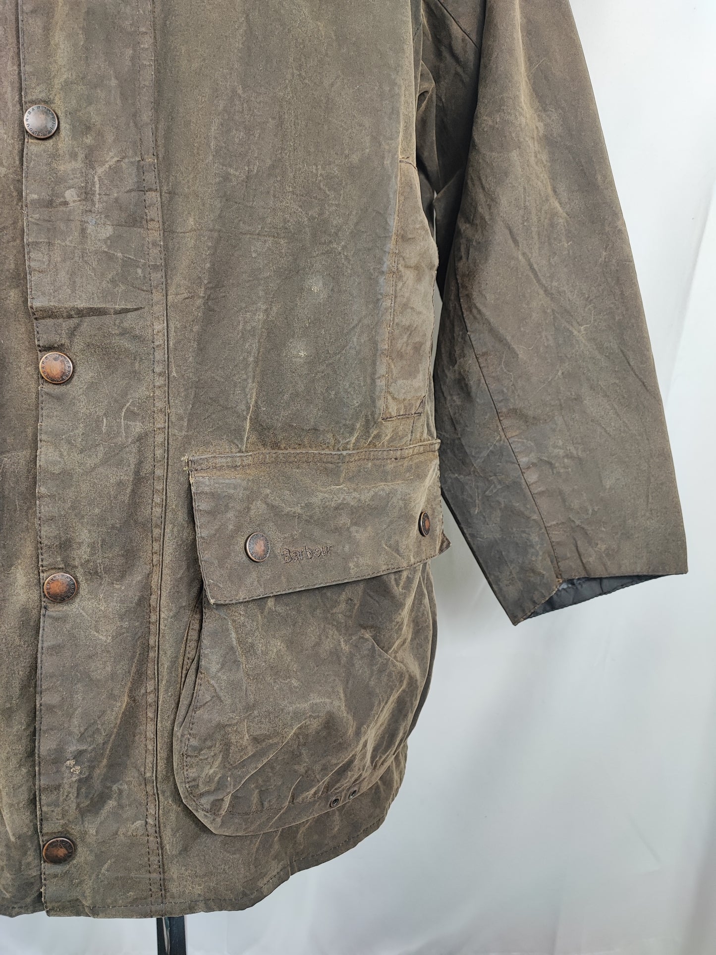 Giacca Barbour Northumbria verde oliva C44/112 cm-Man Olive Waxed Northumbria Jacket Large
