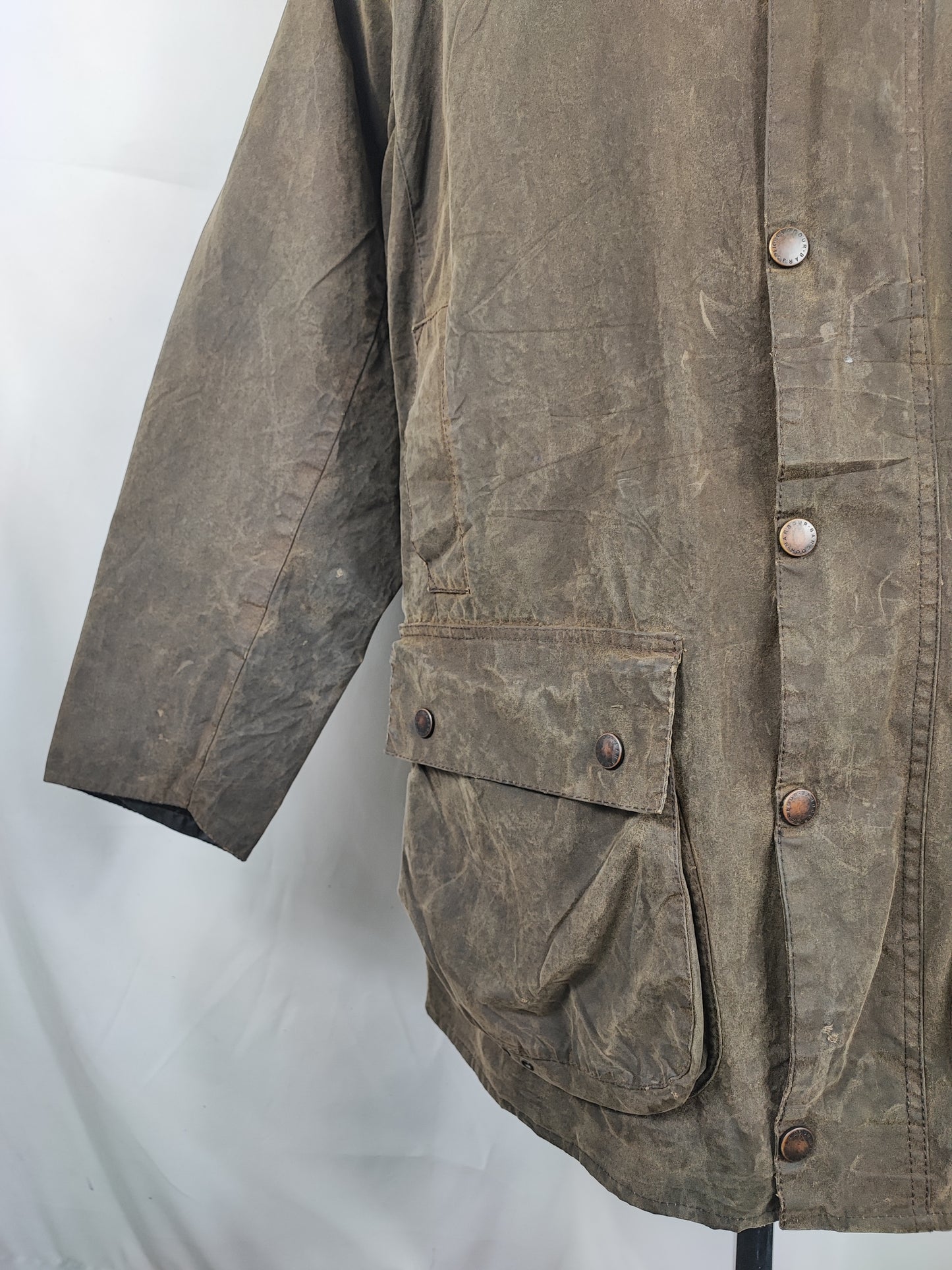 Giacca Barbour Northumbria verde oliva C44/112 cm-Man Olive Waxed Northumbria Jacket Large