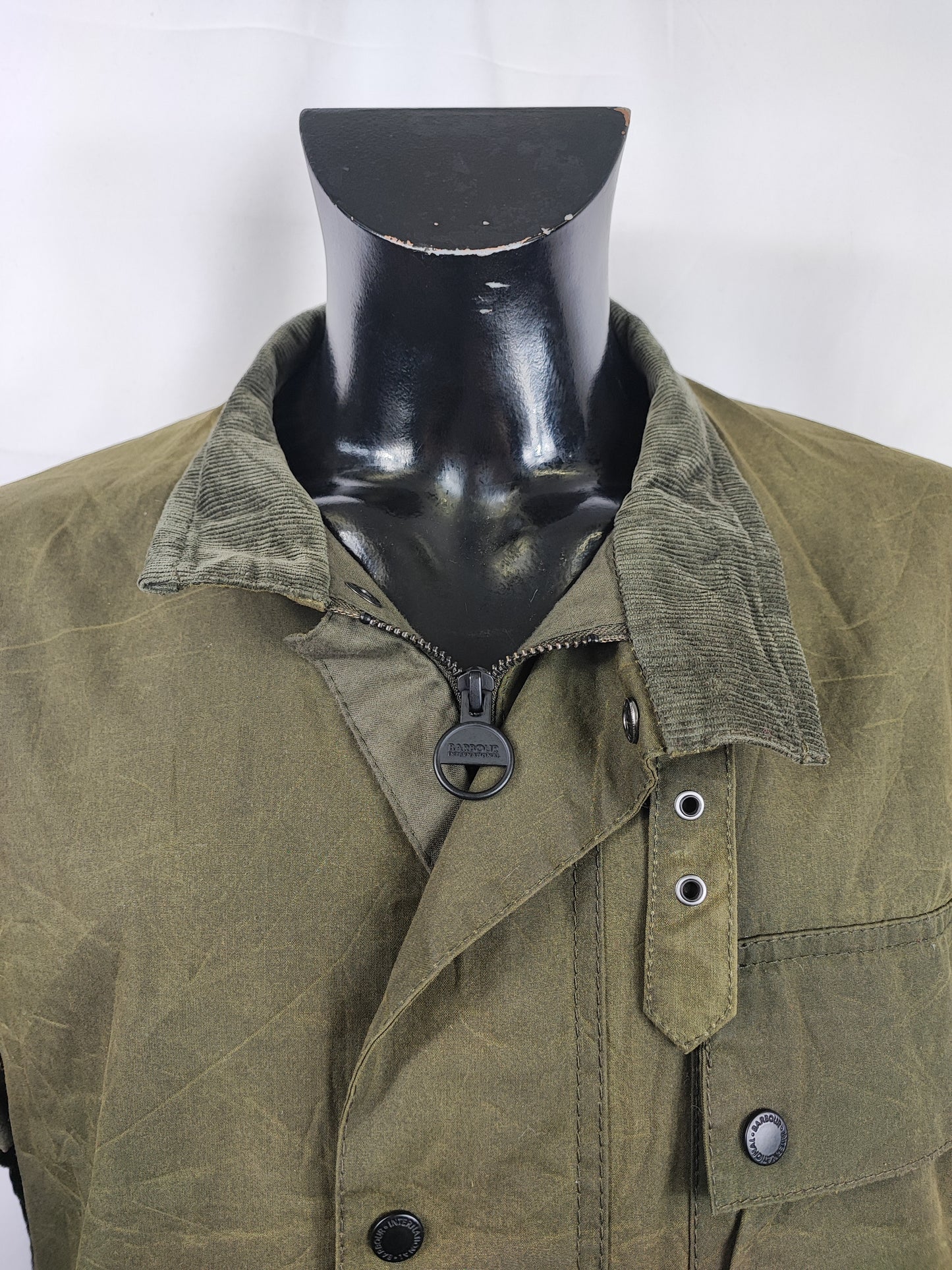 Giacca Barbour International Trajan verde Medium- Olive International Trajan Wax Jacket Size M