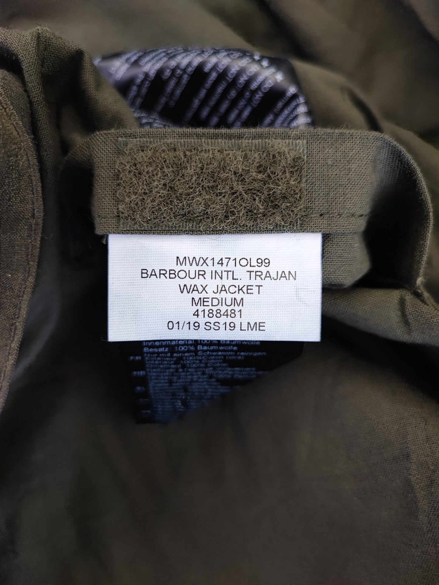 Giacca Barbour International Trajan verde Medium- Olive International Trajan Wax Jacket Size M