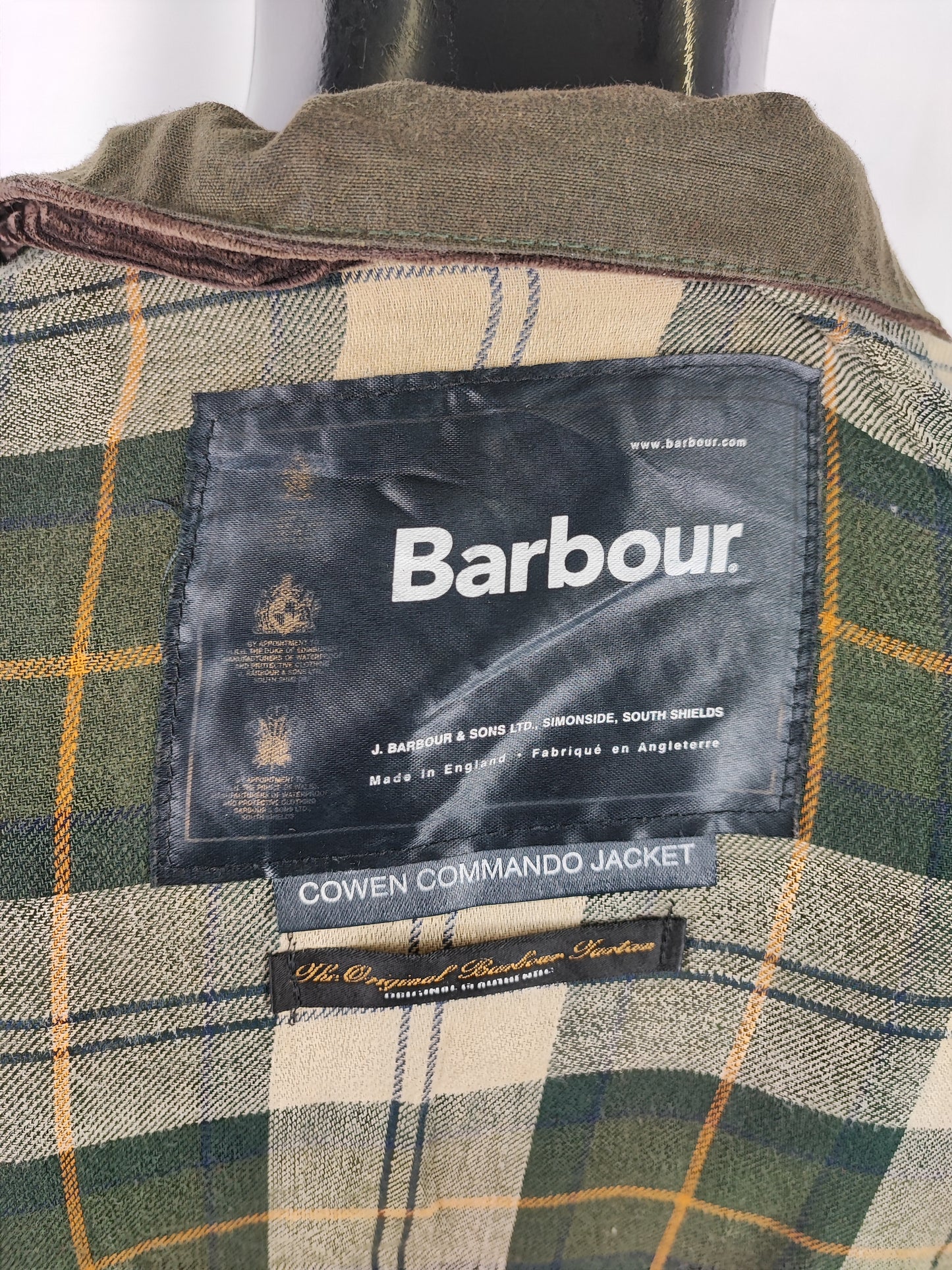 RARA Barbour Giacca Cowan Commando verde c40/102 cm Green wax Man Jacket size Medium