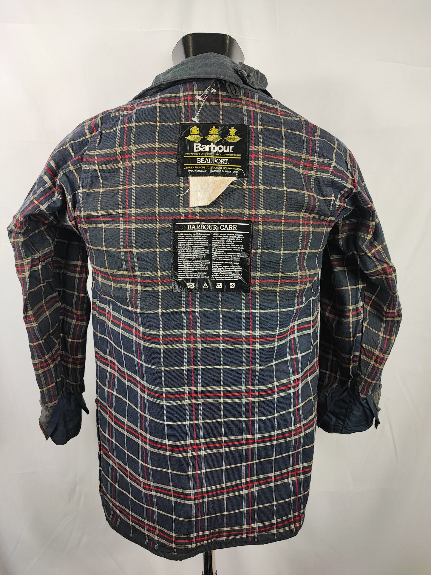 Barbour Giacca UNISEX Beaufort vintage blu c32/81 cm XXSMALL - Navy Vintage Beaufort jacket size c32