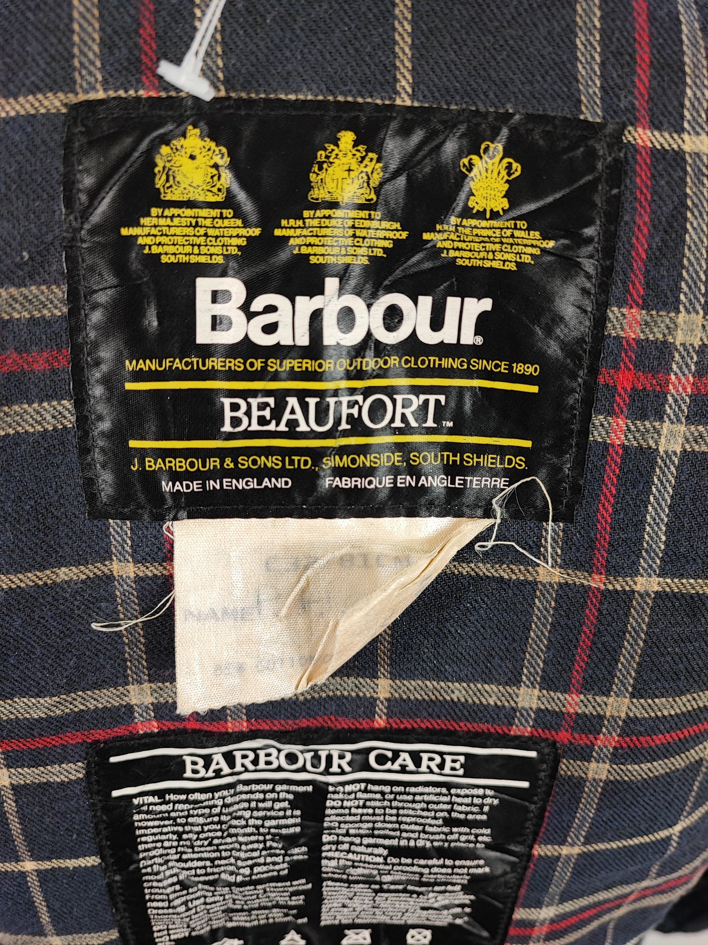 Barbour Giacca UNISEX Beaufort vintage blu c32/81 cm XXSMALL - Navy Vintage Beaufort jacket size c32
