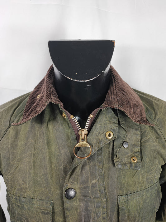 RARA Giacca Barbour Bedale verde C30/76 cm - Rare Four pockets Green Vintage Bedale size C30 XXXS