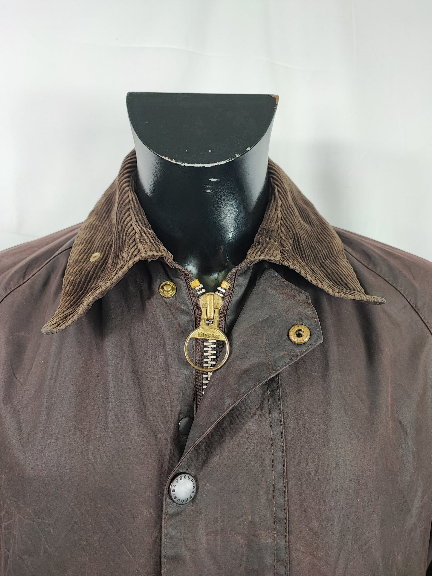 Barbour Giacca Beaufort Marrone C38/97 cm -Brown waxed Beaufort Jacket Size Medium
