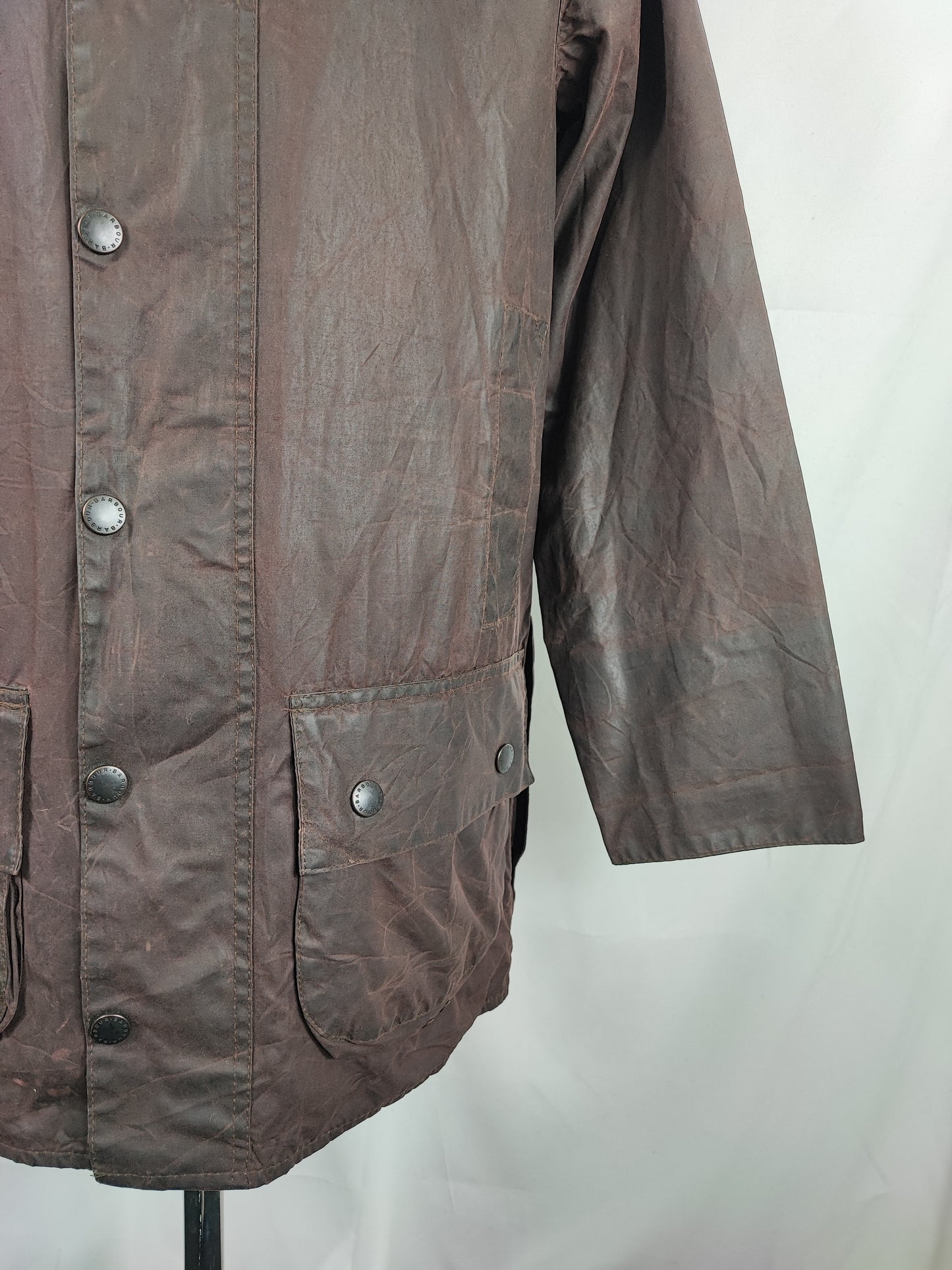 Barbour Giacca Beaufort Marrone C38/97 cm -Brown waxed Beaufort Jacket Size Medium