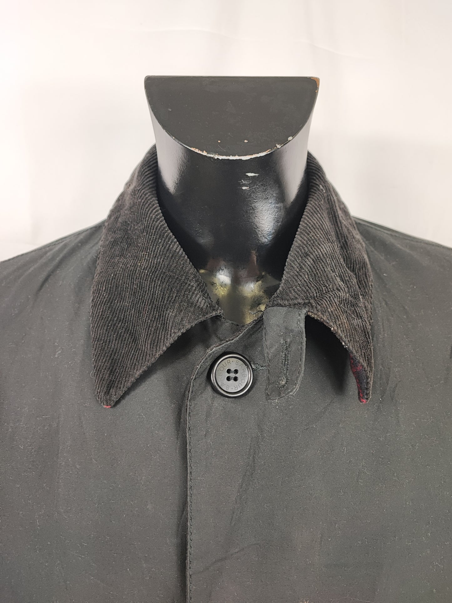 Trench Barbour Coater Nera Uomo cerata Medium Man Black Waxed Coater jacket size M