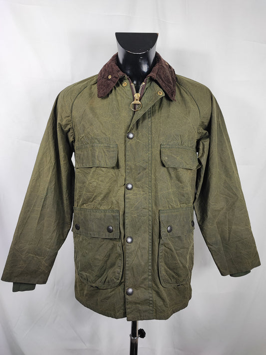 RARO Barbour Bedale 4 tasche C36/91 CM Man Green vintage Bedale Jacket XSmall 4 pockets C36