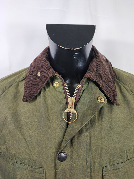 RARO Barbour Bedale 4 tasche C36/91 CM Man Green vintage Bedale Jacket XSmall 4 pockets C36