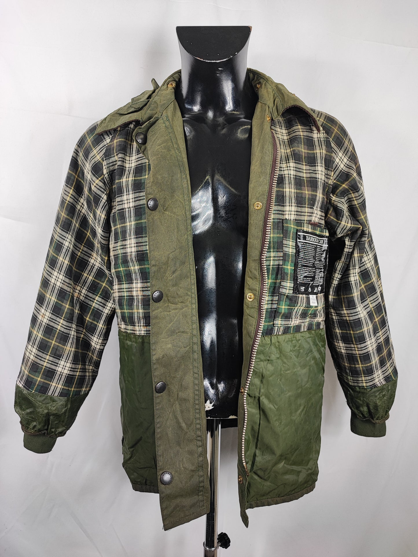 RARO Barbour Bedale 4 tasche C36/91 CM Man Green vintage Bedale Jacket XSmall 4 pockets C36