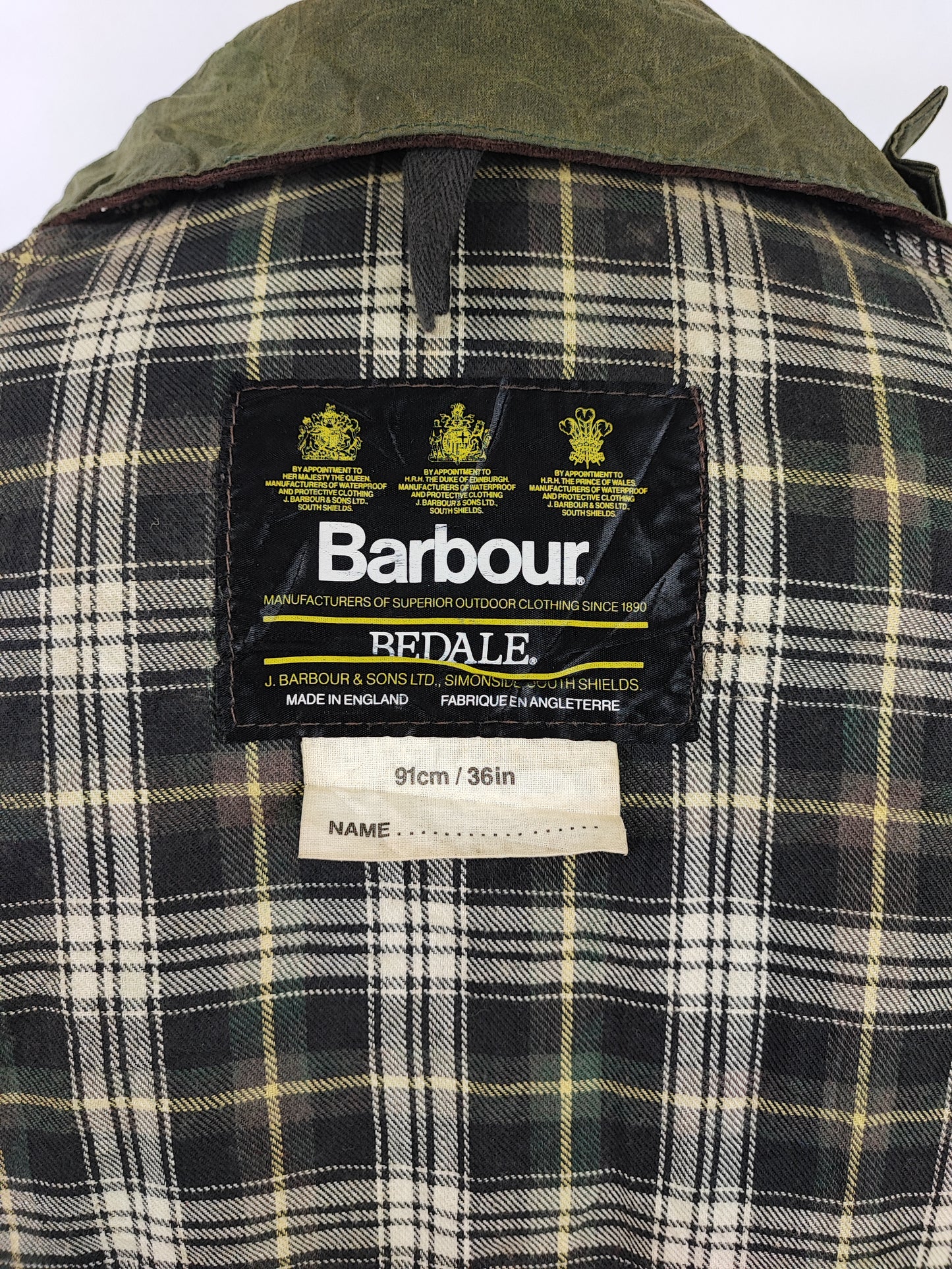 RARO Barbour Bedale 4 tasche C36/91 CM Man Green vintage Bedale Jacket XSmall 4 pockets C36