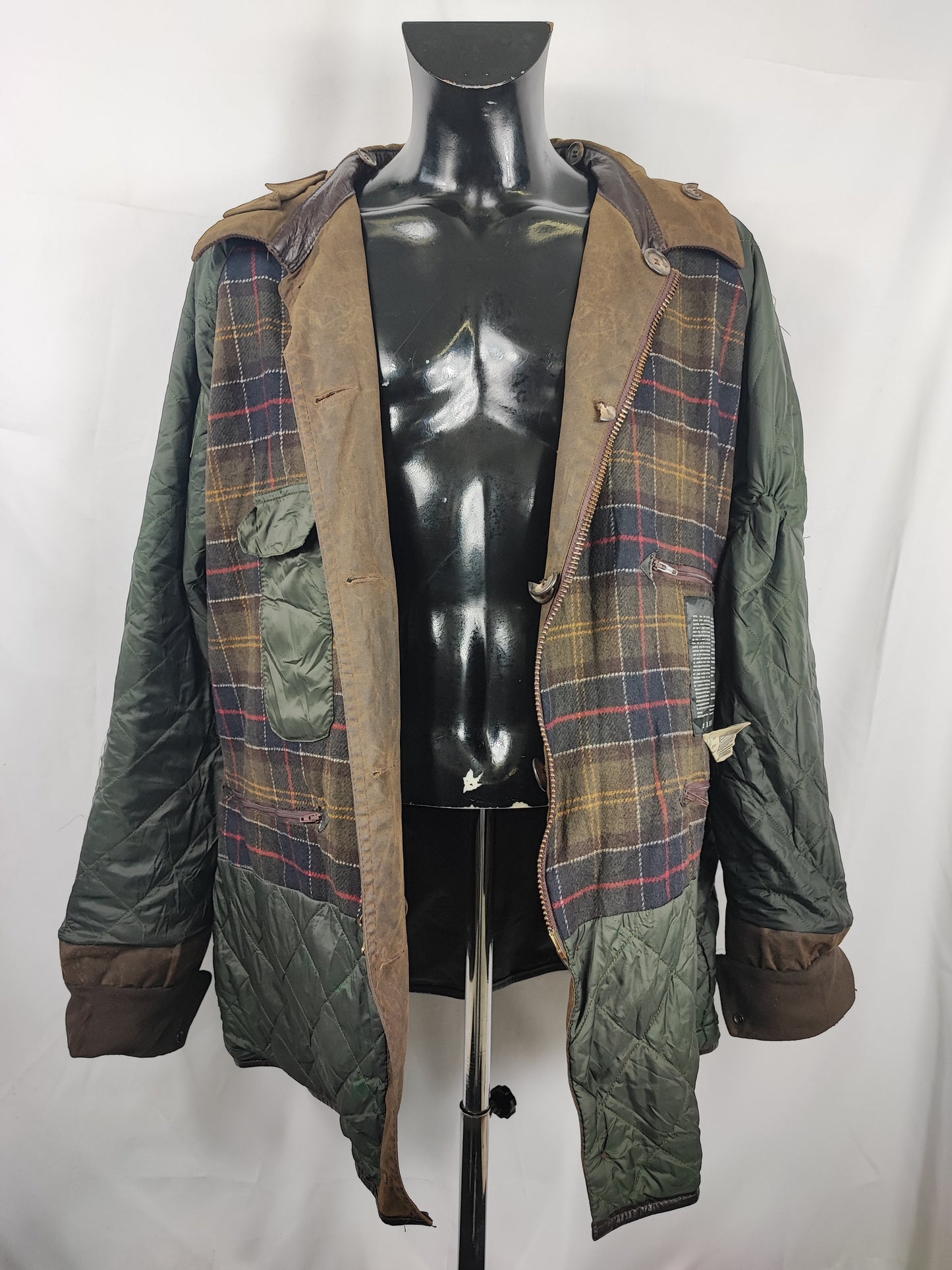 RARA Barbour Giacca Uomo Beauchamp verde C50/127 cm XXL- Olive Waxed Beauchamp coat size XXL - Shop In London