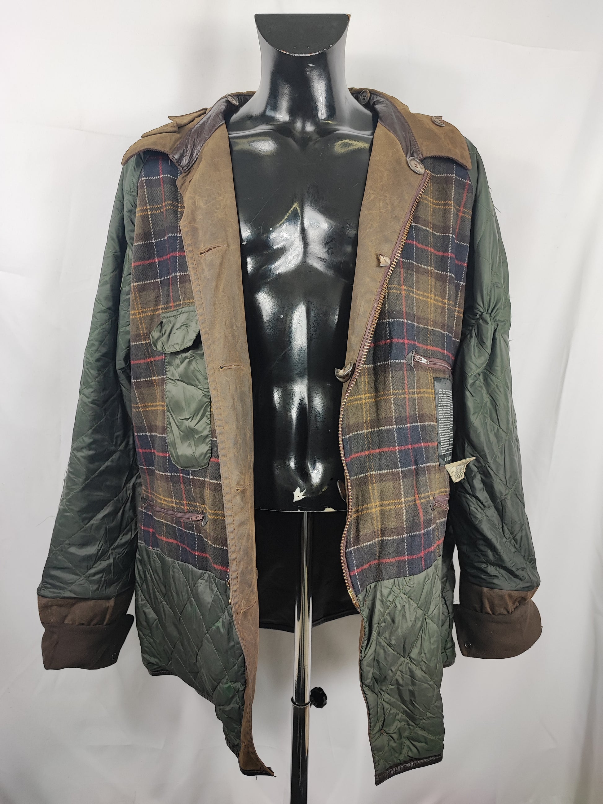 RARA Barbour Giacca Uomo Beauchamp verde C50/127 cm XXL- Olive Waxed Beauchamp coat size XXL - Shop In London