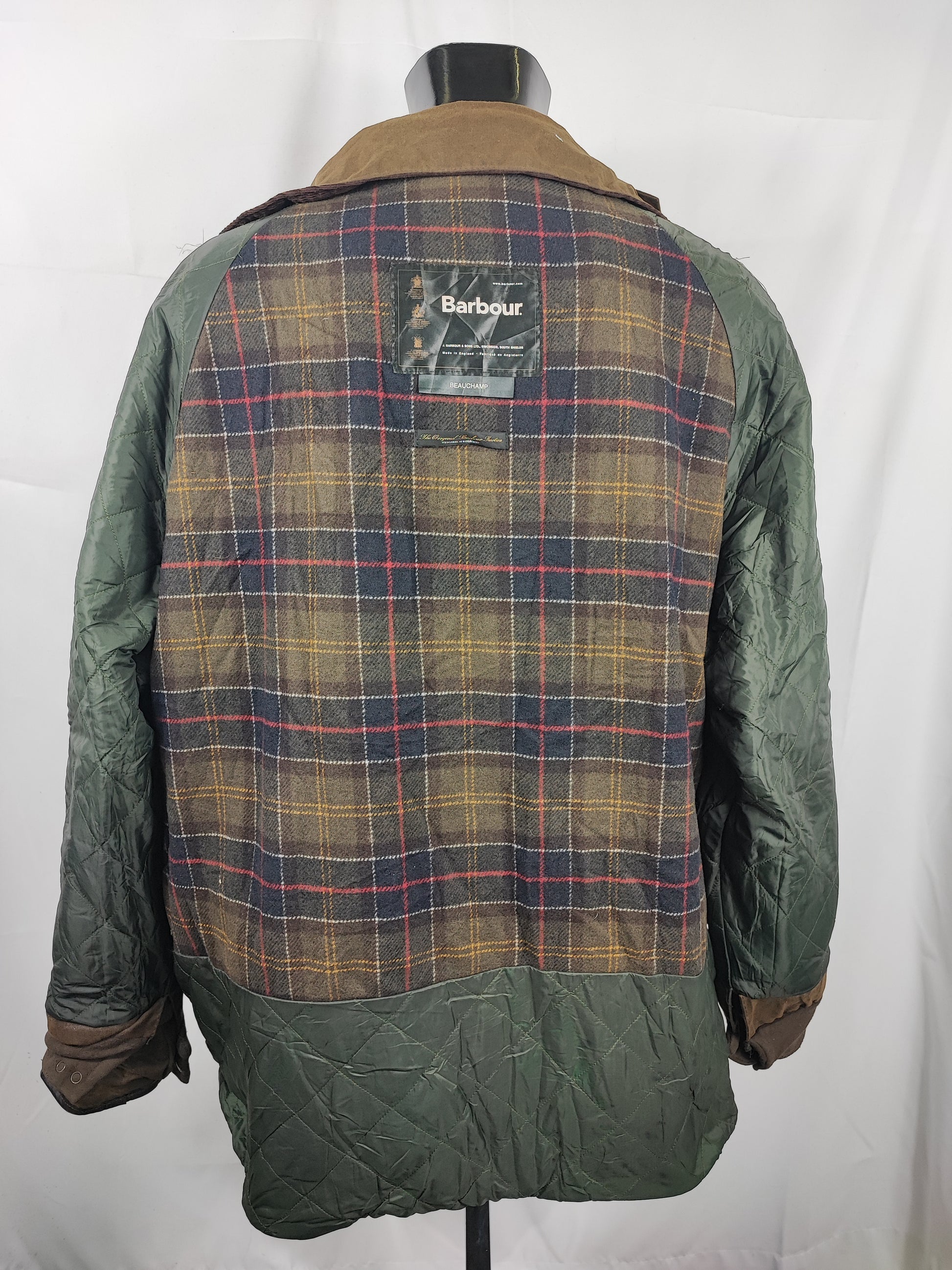 RARA Barbour Giacca Uomo Beauchamp verde C50/127 cm XXL- Olive Waxed Beauchamp coat size XXL - Shop In London